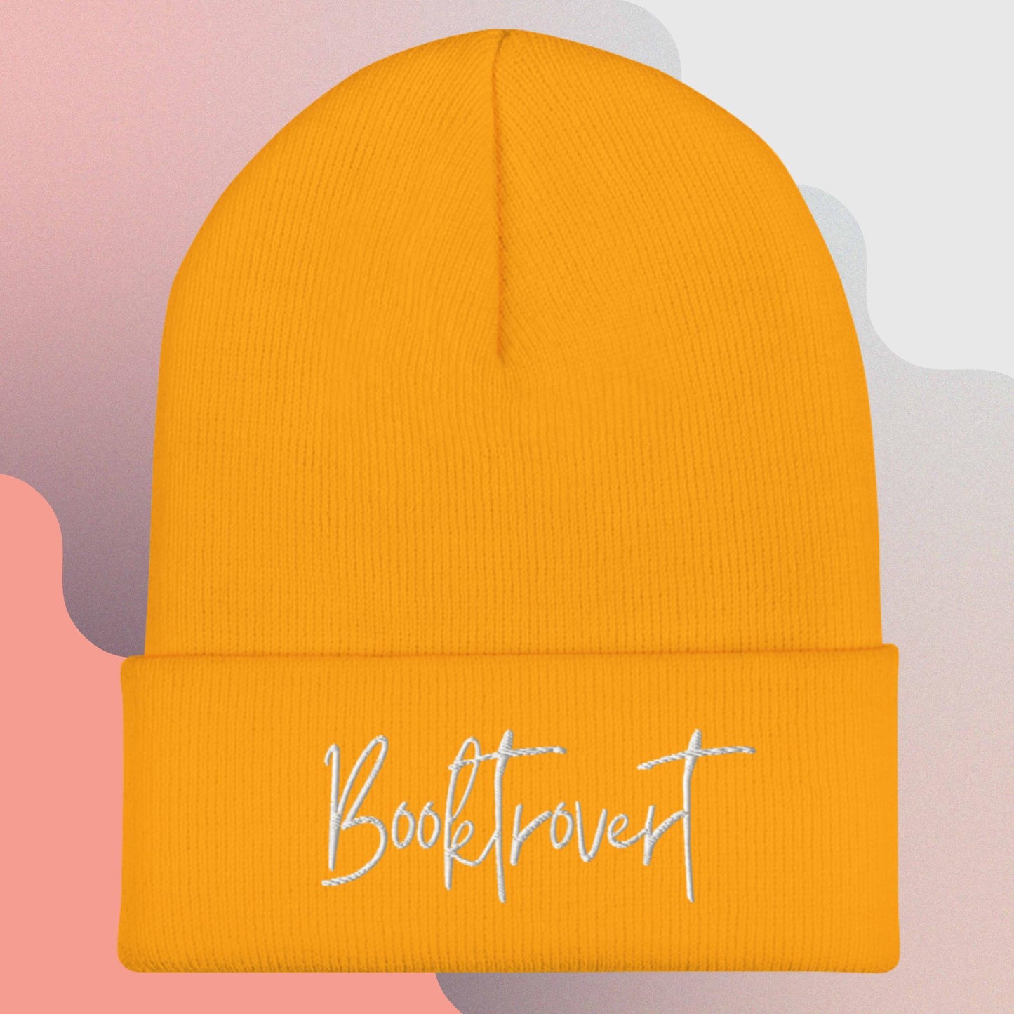 2. Cuffed Beanie - Booktrovert (Embroidered)